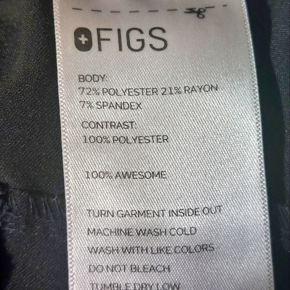 FIGS Women's High Waist Zamora Jogger Scrub Pants Black M  EUC Style: M21SW2051 - Picture 12 of 13